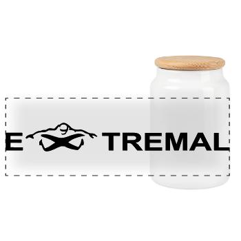 extremal_1 - Boîte à biscuits avec couvercle en bois - blanc - Devant