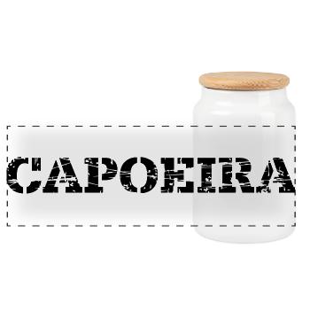 Capoeira - Panorama Keksdose mit Holzdeckel - Weiß - Vorne