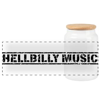 Hellbilly Music - Panorama Keksdose mit Holzdeckel - Weiß - Vorne