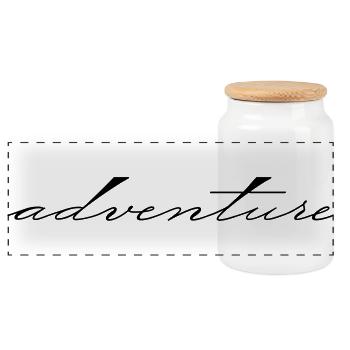 adventure - Panorama Keksdose mit Holzdeckel - Weiß - Vorne