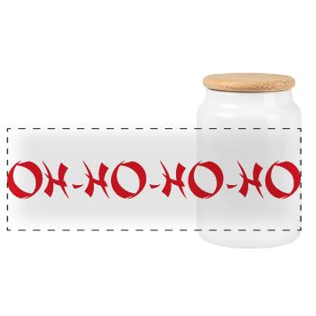 KUNG-FU - Boîte à biscuits avec couvercle en bois - blanc - Devant