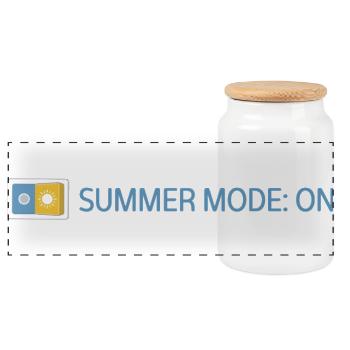 Summer Mode: On - Sommer 2026 Geschenkidee - Panorama Keksdose mit Holzdeckel - Weiß - Vorne