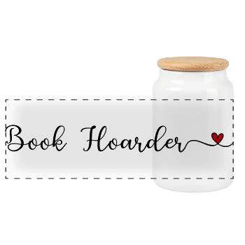 Buch Sammler - Panorama Keksdose mit Holzdeckel - Weiß - Vorne