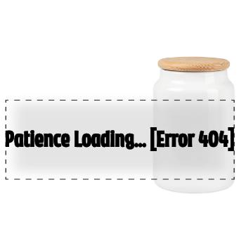 Patience Loading Error 404 - Panorama Keksdose mit Holzdeckel - Weiß - Vorne