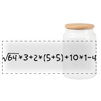 50. Geburtstag - eine mathematische Aufgabe... - Panorama Keksdose mit Holzdeckel - Weiß - Vorne