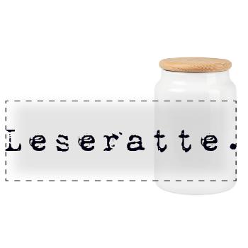 Rat de bibliothèque - Boîte à biscuits avec couvercle en bois - blanc - Devant