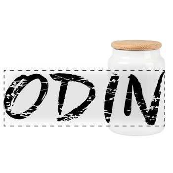 Odin - Panorama Keksdose mit Holzdeckel - Weiß - Vorne