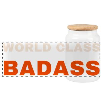 World Class Badass Tee - Panoramic Cookie Jar with Wooden Lid - white - Front