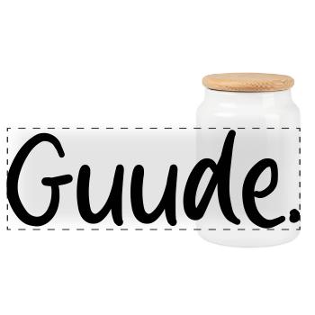 Guude - Panorama Keksdose mit Holzdeckel - Weiß - Vorne