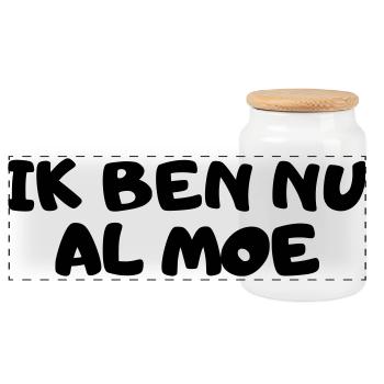 Je suis déjà fatigué - Boîte à biscuits avec couvercle en bois - blanc - Devant