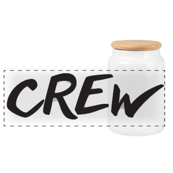 Crew - Panorama Keksdose mit Holzdeckel - Weiß - Vorne