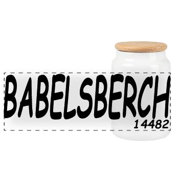 BABELSBERCH 14482 - Panorama Keksdose mit Holzdeckel - Weiß - Vorne