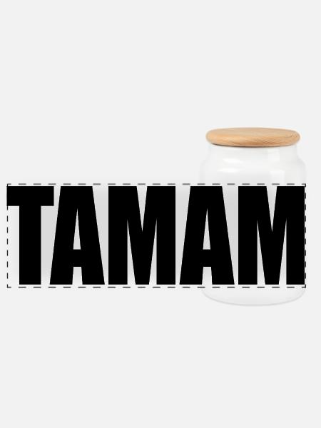 TAMAM TÜRKISCH ZUSTIMMUNG - Panorama Keksdose mit Holzdeckel - Weiß