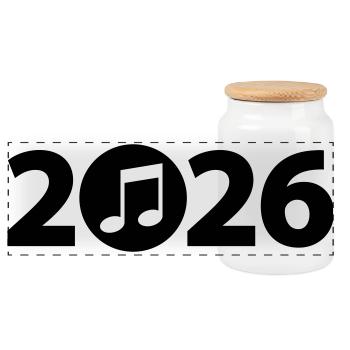 Écrivain 2026, Étudiant 2026, Étudiant 2026 - Boîte à biscuits avec couvercle en bois - blanc - Devant
