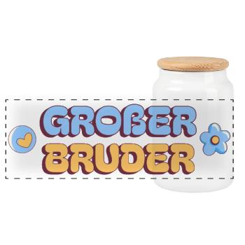 Big Brother Frères et Sœurs Partenaires de Look - Boîte à biscuits avec couvercle en bois - blanc - Devant