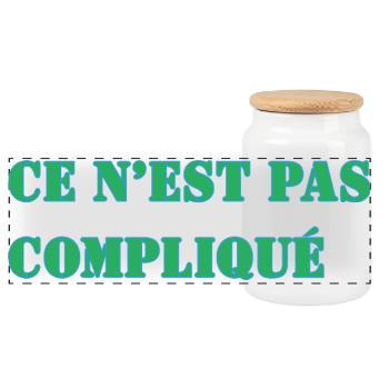 CE N’EST PAS COMPLIQUÉ - Boîte à biscuits avec couvercle en bois - blanc - Devant