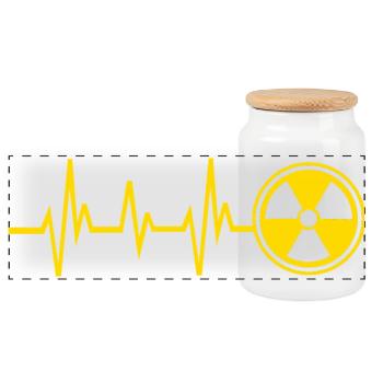Technicien en radiologie - Boîte à biscuits avec couvercle en bois - blanc - Devant