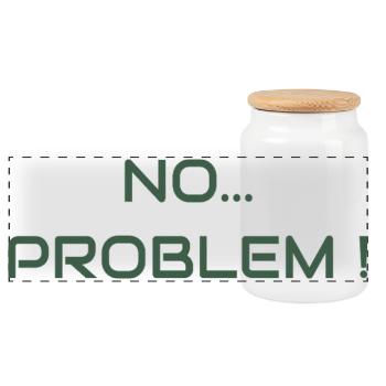 No problem ! The attitude vibe - Panoramic Cookie Jar with Wooden Lid - white - Front