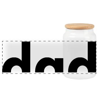 Dad Est. 2026 | Vater | Vatertag - Panorama Keksdose mit Holzdeckel - Weiß - Vorne