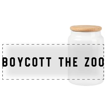 BOYCOTT THE ZOO - Panorama Keksdose mit Holzdeckel - Weiß - Vorne