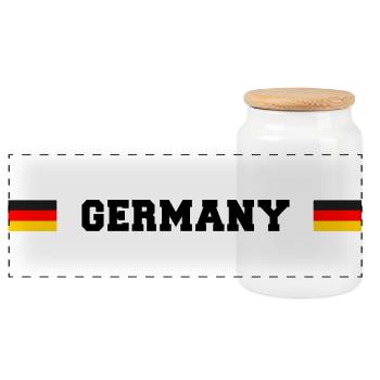DE Fanshirt - Panorama Keksdose mit Holzdeckel - Weiß - Vorne