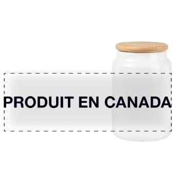 Canada, Canada - Panoramic Cookie Jar with Wooden Lid - white - Front