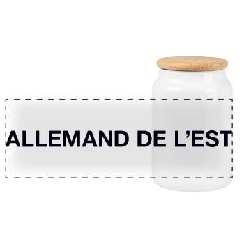 ALLEMAND DE L'EST East German Ossi - Panoramic Cookie Jar with Wooden Lid - white - Front