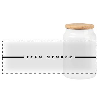 team_member_01- - Panoramic Cookie Jar with Wooden Lid - white - Front