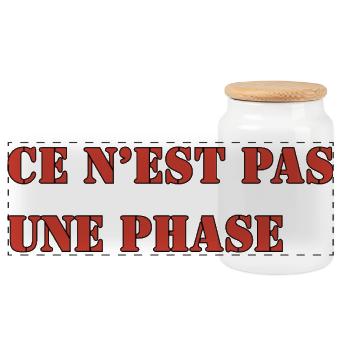 IT'S NOT A PHASE - Panoramic Cookie Jar with Wooden Lid - white - Front