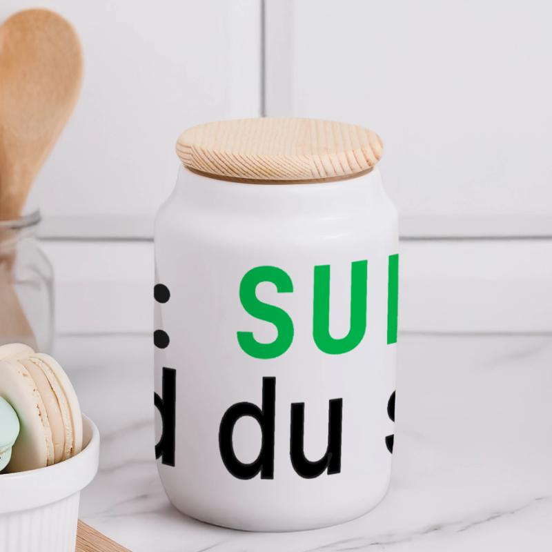 ich: SUDO und du so? Linux Programmierer - dunkel Panorama Keksdose mit Holzdeckel