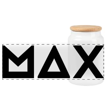 Prénom Max - Boîte à biscuits avec couvercle en bois - blanc - Devant