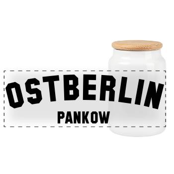 PANKOW - Panorama Keksdose mit Holzdeckel - Weiß - Vorne