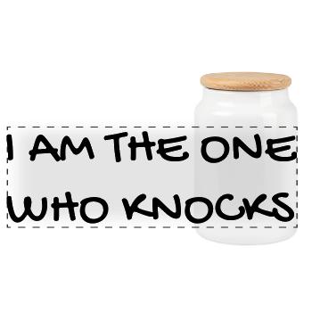 Cinema - Quotes - Film - Citations - Zitat - Humor - Panoramic Cookie Jar with Wooden Lid - white - Front