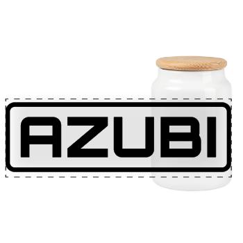 Azubi Tshirt 1 23 - Panorama Keksdose mit Holzdeckel - Weiß - Vorne
