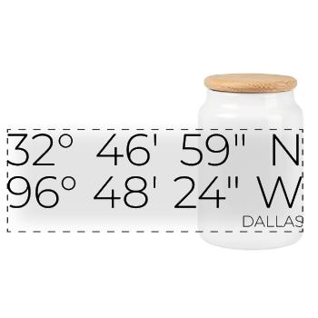Coordinates Dallas - Panoramic Cookie Jar with Wooden Lid - white - Front