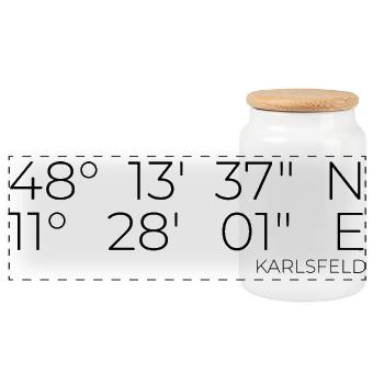 Coordinates Karlsfeld - Panoramic Cookie Jar with Wooden Lid - white - Front
