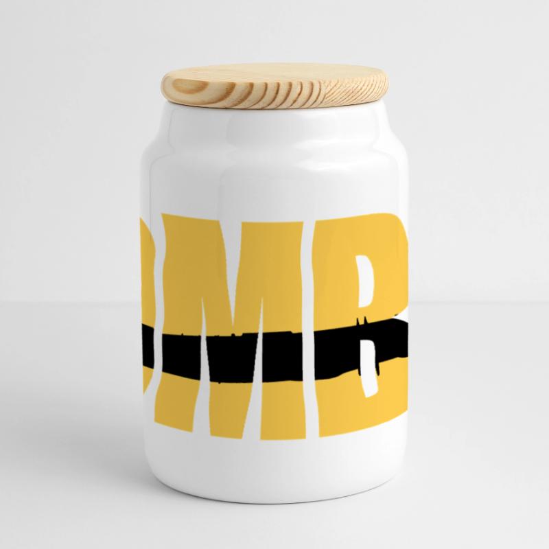 Bomber Tu-95 Panorama Keksdose mit Holzdeckel