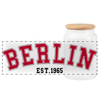 Berlin_Est_1965 - Boîte à biscuits avec couvercle en bois - blanc - Devant