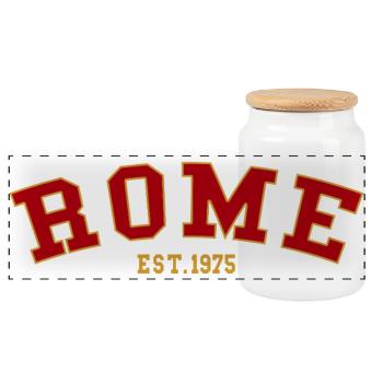 Rome_Est_1975 - Boîte à biscuits avec couvercle en bois - blanc - Devant