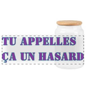 TU APPELLES ÇA UN HASARD - Boîte à biscuits avec couvercle en bois - blanc - Devant