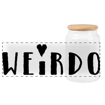 Weirdo - Panorama Keksdose mit Holzdeckel - Weiß - Vorne