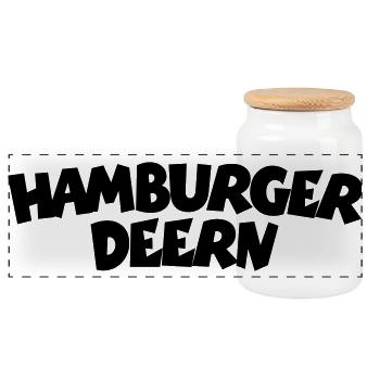 Hamburger Deern - Panorama Keksdose mit Holzdeckel - Weiß - Vorne