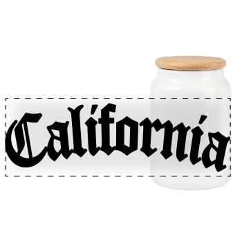 california - Panorama Keksdose mit Holzdeckel - Weiß - Vorne
