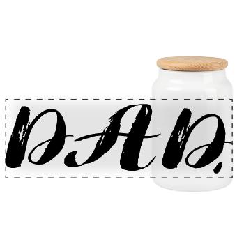 Papa Fête des pères Papa - Boîte à biscuits avec couvercle en bois - blanc - Devant