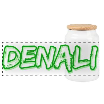Cadeau pour Denali - Boîte à biscuits avec couvercle en bois - blanc - Devant