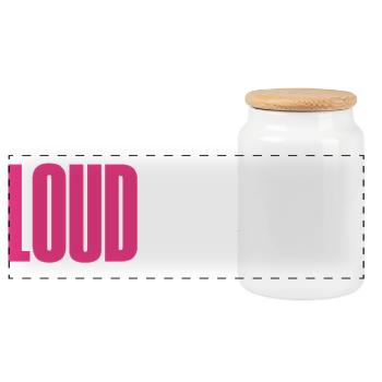Loud does not equal right - Panoramic Cookie Jar with Wooden Lid - white - Front