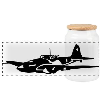 IL-2 - Boîte à biscuits avec couvercle en bois - blanc - Devant