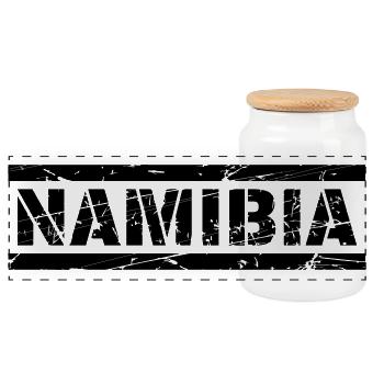 Namibia - Panorama Keksdose mit Holzdeckel - Weiß - Vorne
