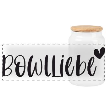 Bowl Foodie Smoothiebowl Bowlliebe Bowl Smoothie - Panorama Keksdose mit Holzdeckel - Weiß - Vorne