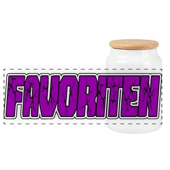 Favoriten Austria Wien Ultras - Panorama Keksdose mit Holzdeckel - Weiß - Vorne